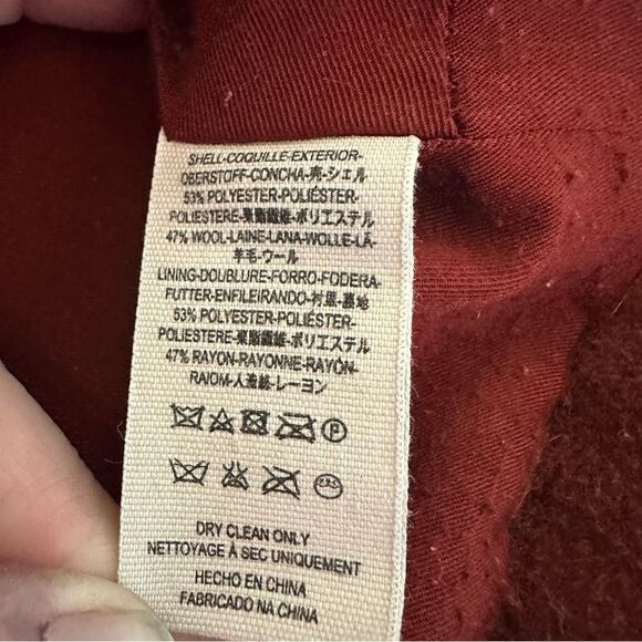 Free People Bella Dolman Wool Coat in Terra Cotta - Women S - Boho Winter Fall - Picture 6 of 6